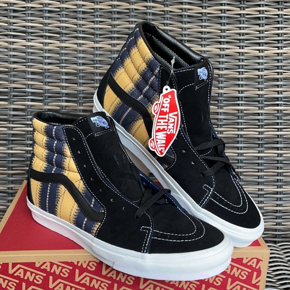 Vans Sk8-Hi Denim Stripes Black/True White MENS - Picture 5 of 16